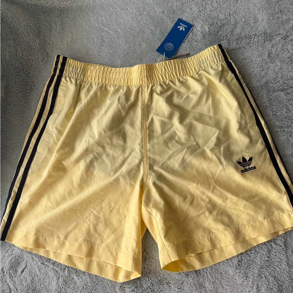 Men’s Adidas Yellow Athletic Shorts